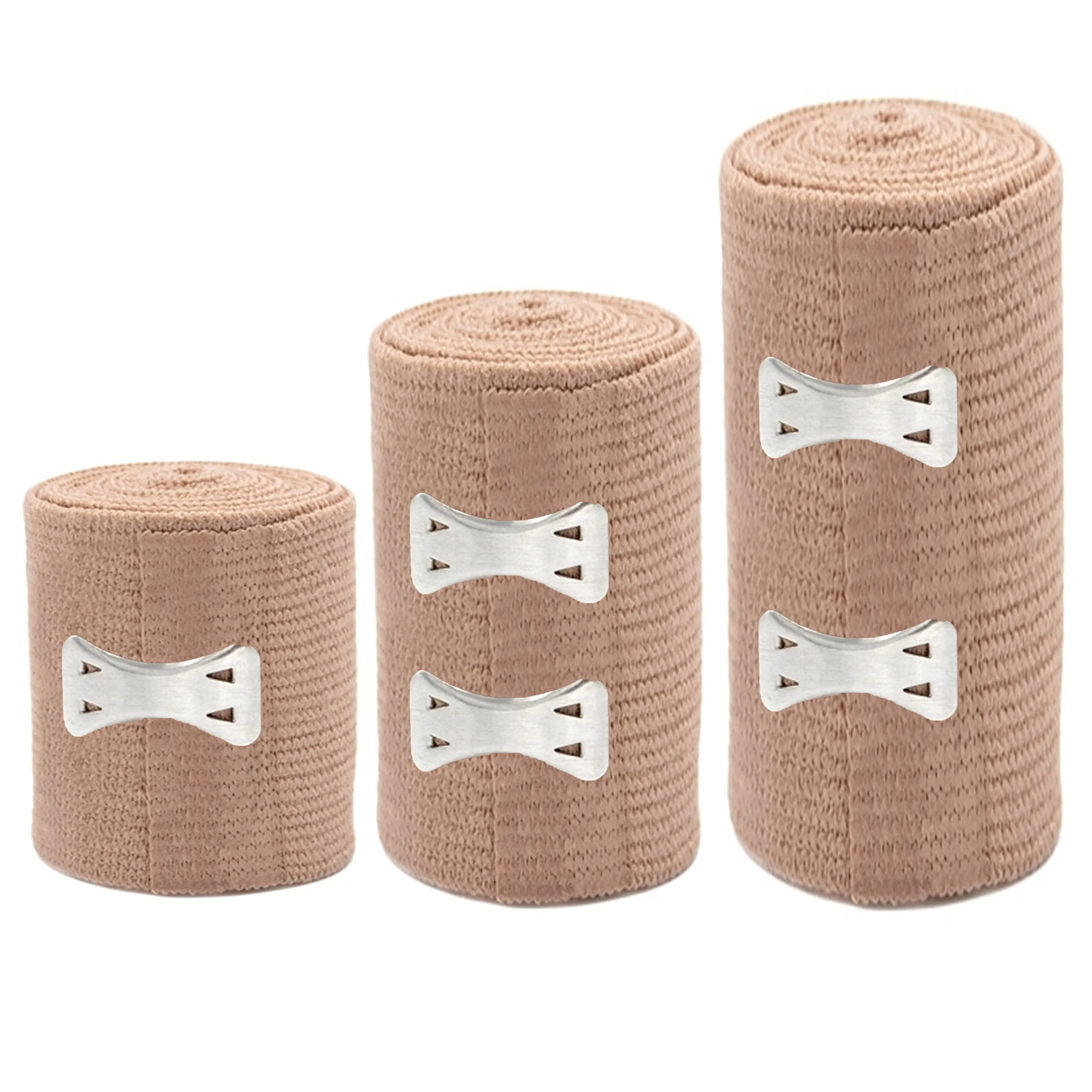 3 Assorted Elastic Bandage Adhesive Flexible Fabric First Aid Wrap Sports Tape