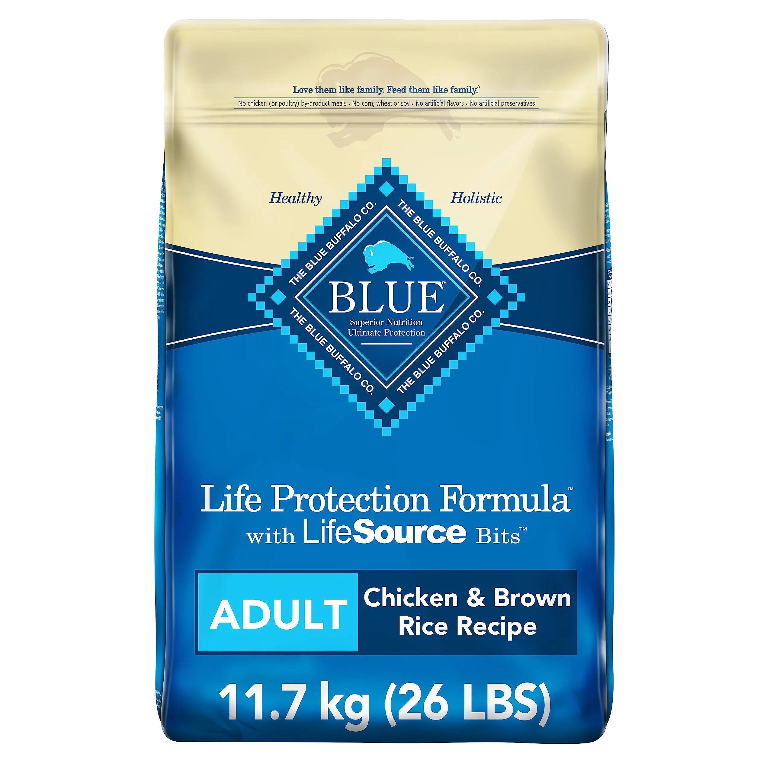 Blue Buffalo Life Protection Formula Adult Dog Food.