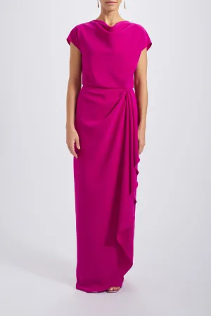 Draped Crepe Gown