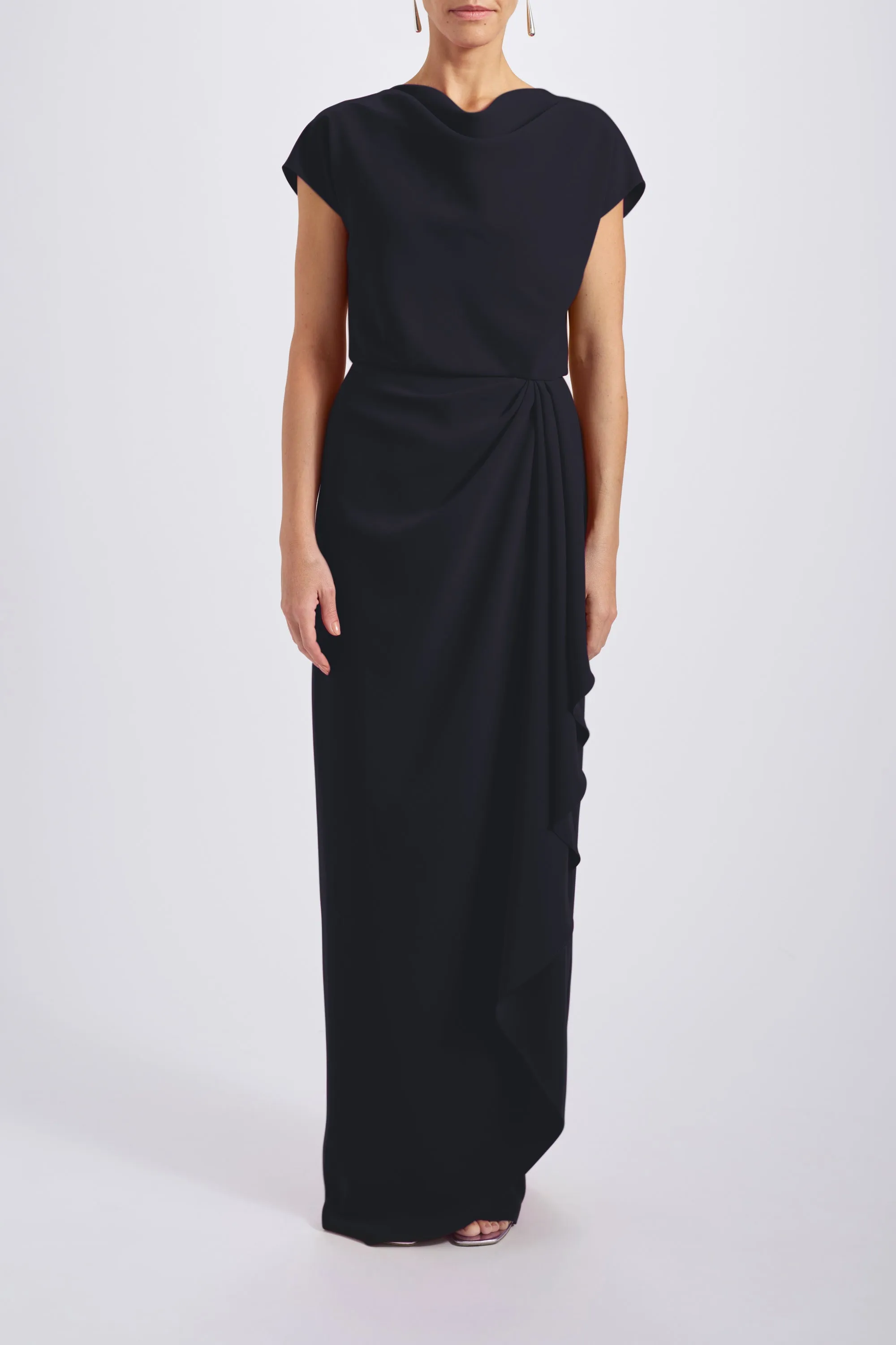 Draped Crepe Gown