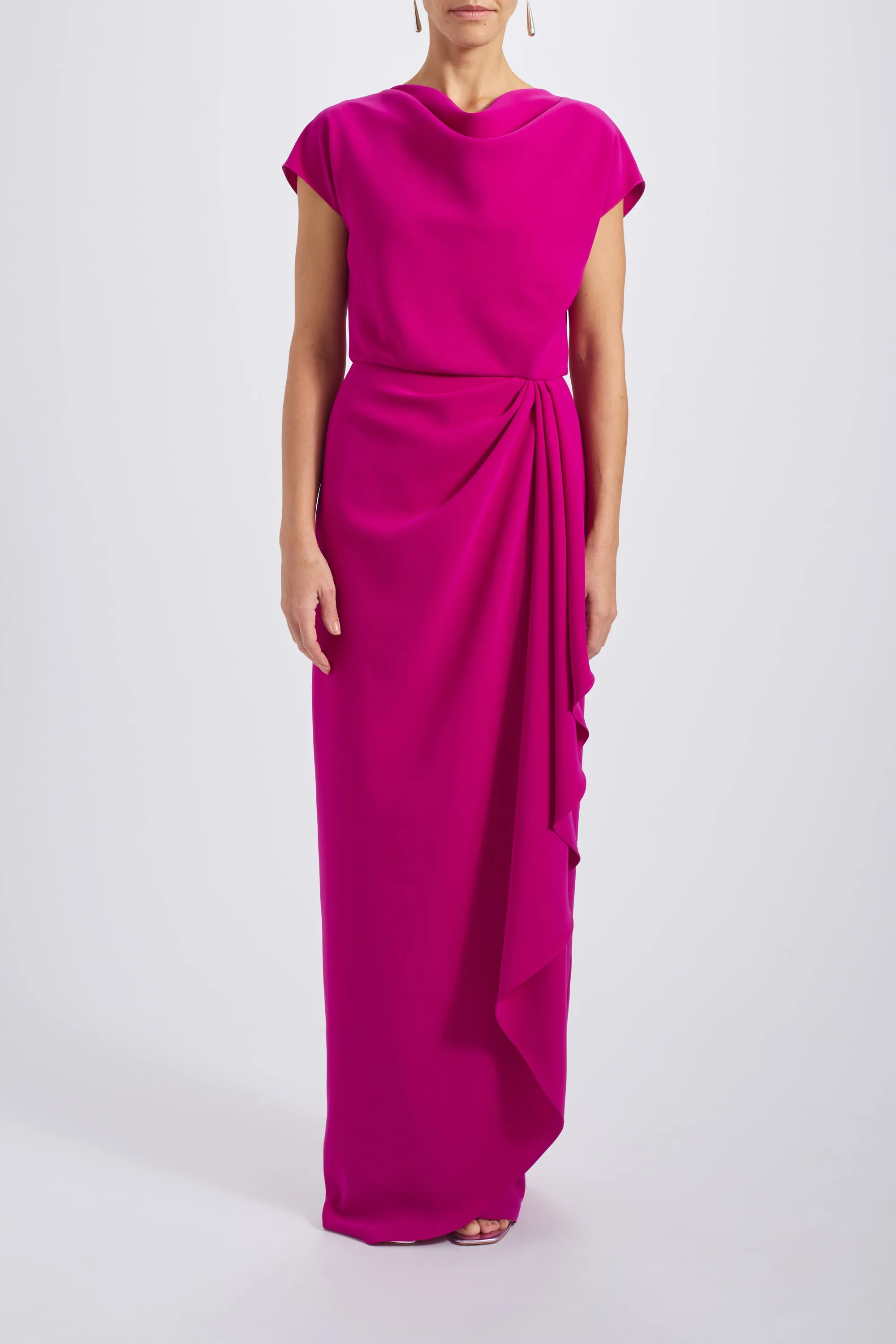 Draped Crepe Gown