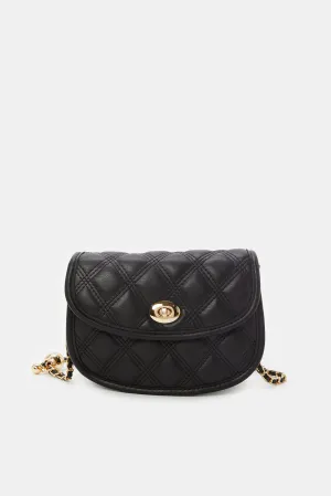 Girls Black Cross Body Bag