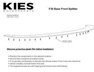 Kies Essential Trim Kit for BMW F30 Base Model