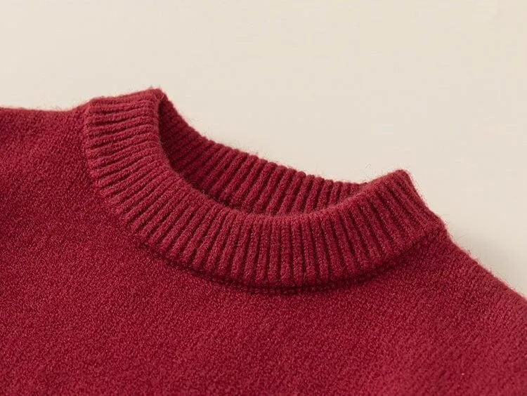 PomPom Lantern Sleeve Knit Sweater