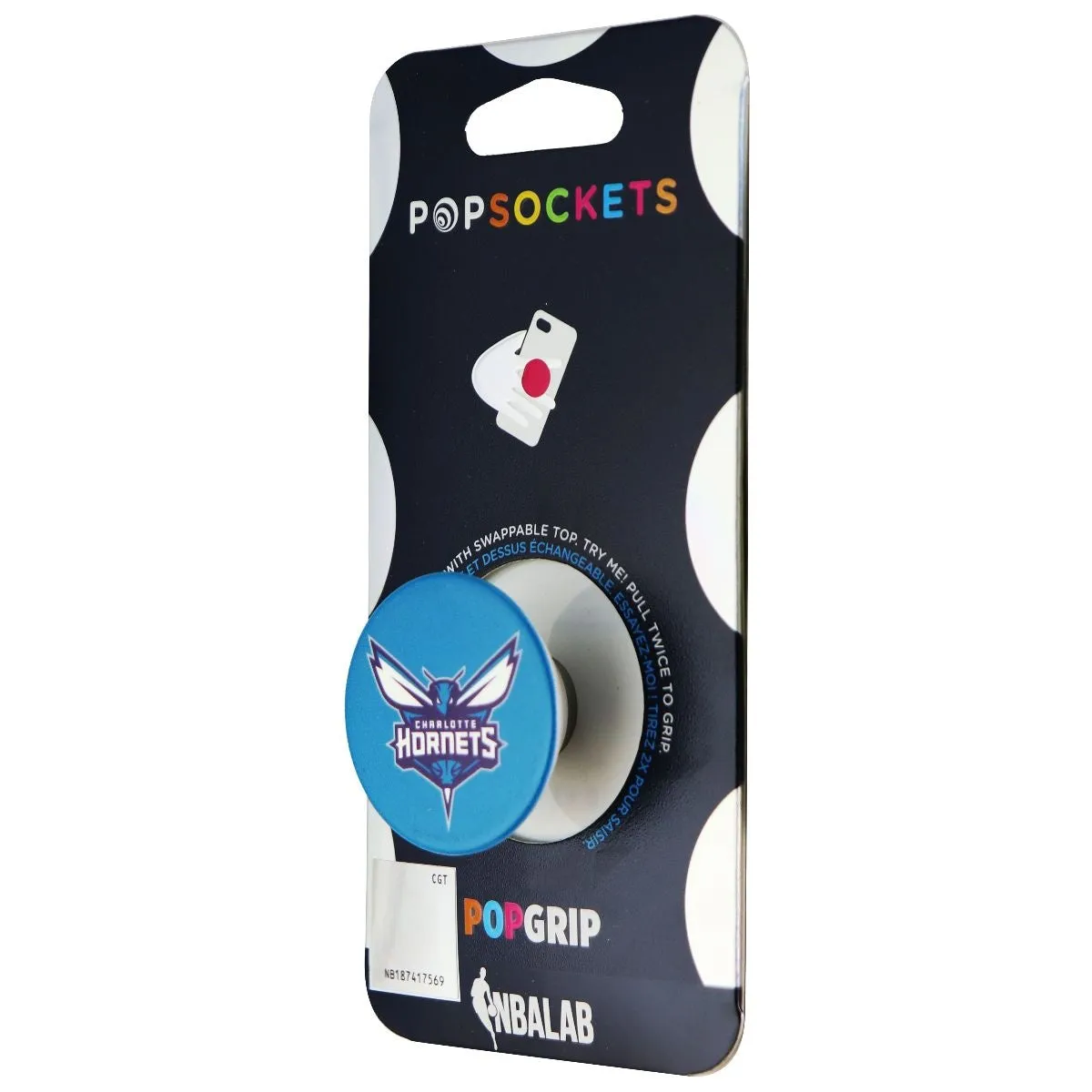 PopSockets PopGrip Swappable Grip for Phones & Tablets - NBA - Charlotte Hornets