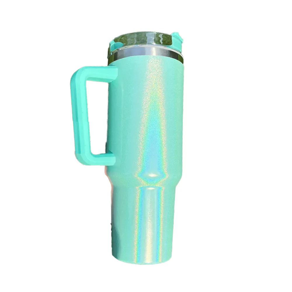 Shimmer 40oz Tumbler  Cup Holder Friendly Pink, White, Blue, Hot Pink, Purple