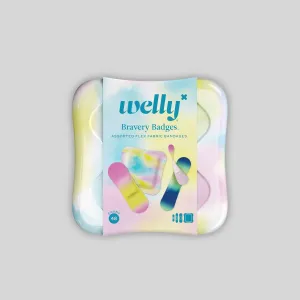Welly Bravery Badges Colorwash Assorted Flex Fabric Bandages - 48 Count