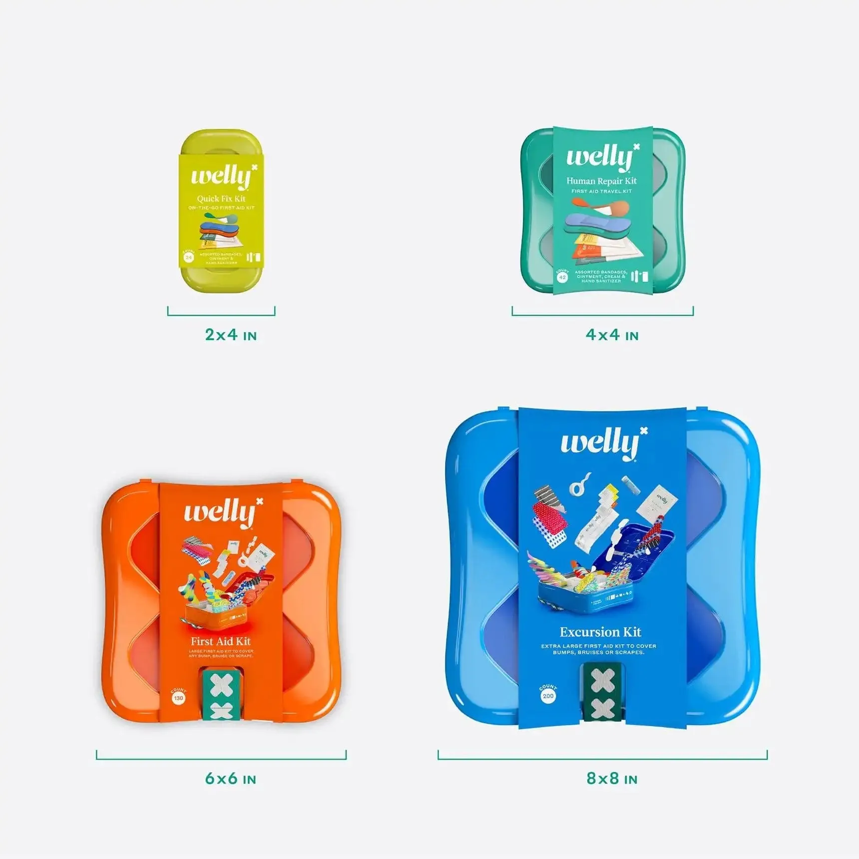 Welly Bravery Badges Colorwash Assorted Flex Fabric Bandages - 48 Count
