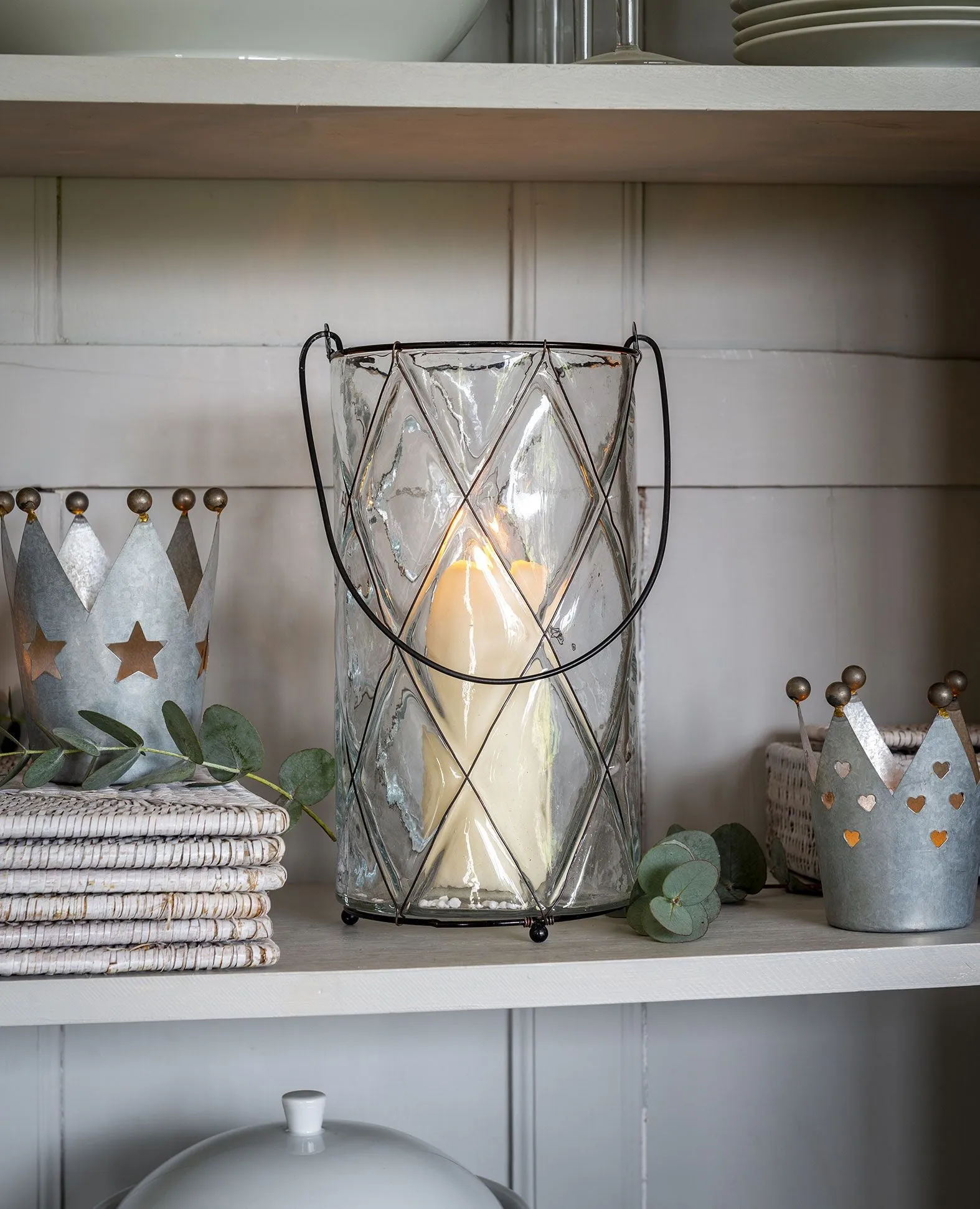 Wire and Glass Lantern