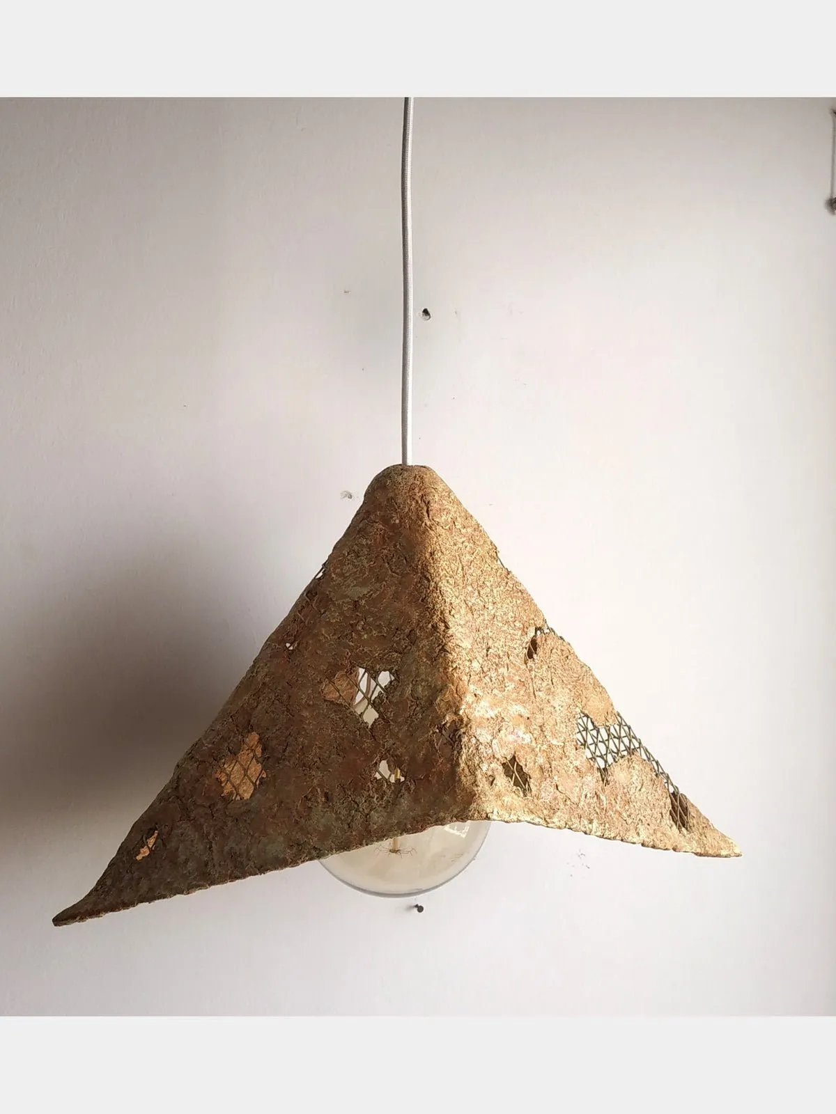 Yellow Mesh Pendant Lamp